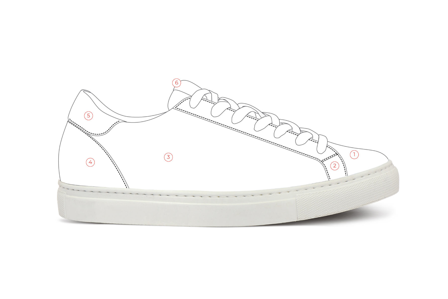 Sneaker für Firmen individualisierbare Teilbereiche für personalisierte Schuhe
